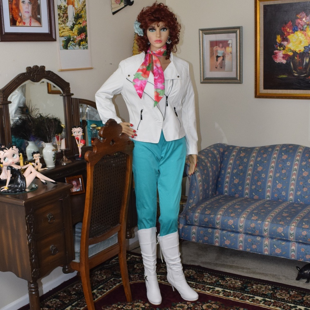 Blue Pants With Rose